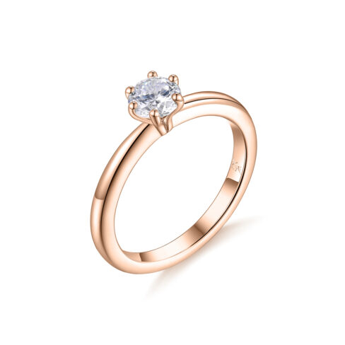 Melanie – Förlovningsring i 18k Roséguld med diamant