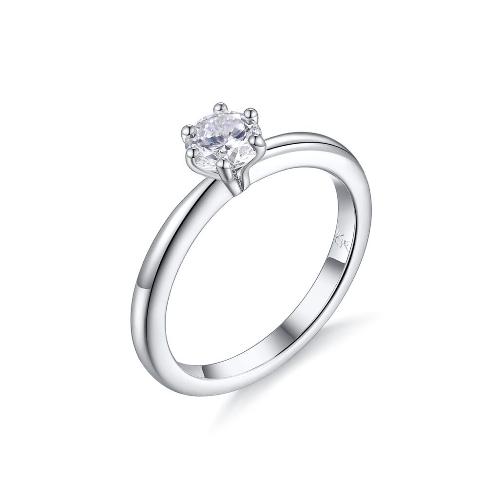 Melanie – Förlovningsring i 950 Platina med diamant