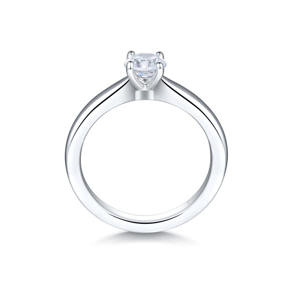 Milena – Förlovningsring i 18k Vitguld med diamant