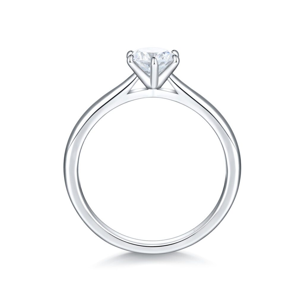 Nalia – Förlovningsring i 950 Platina med diamant