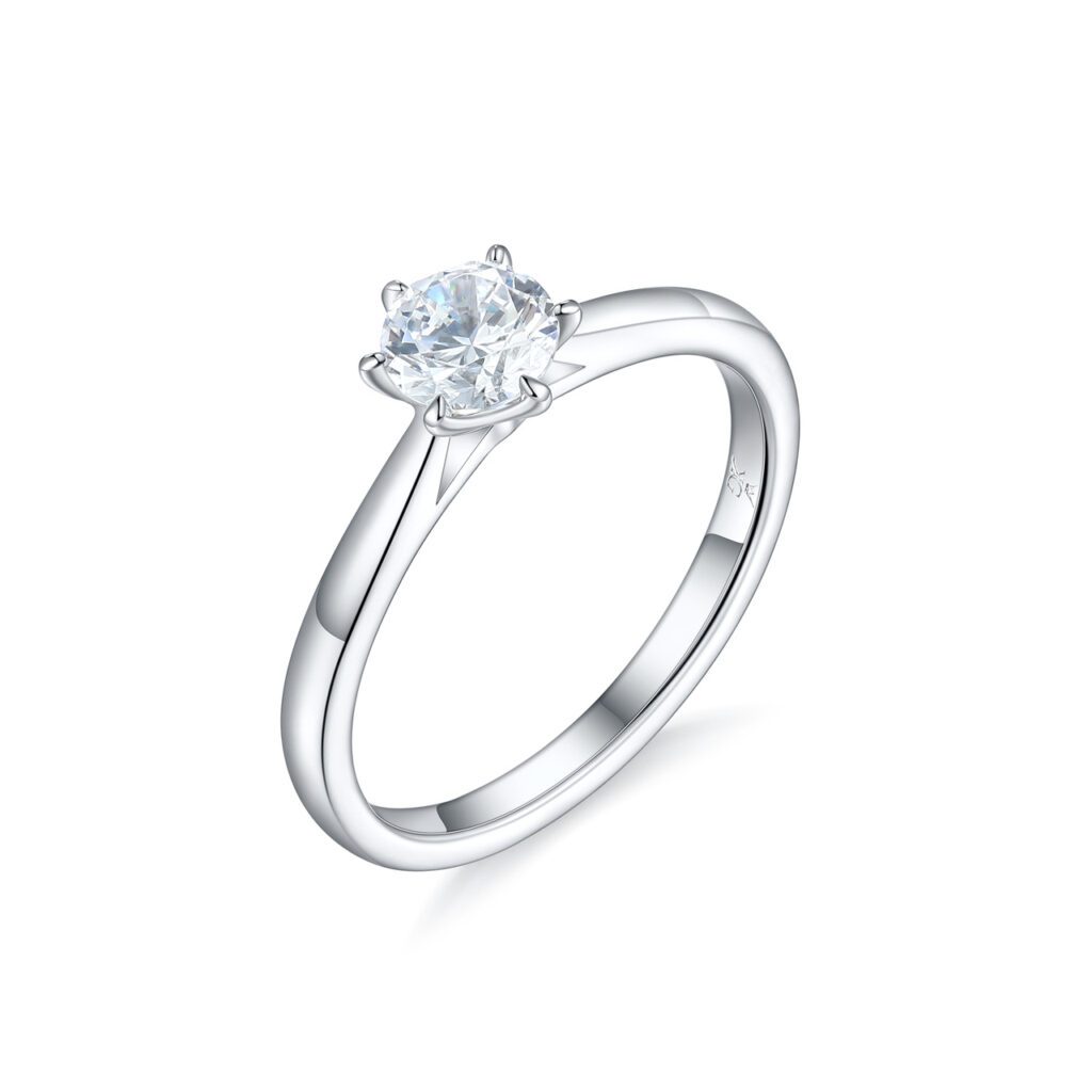 Nalia – Förlovningsring i 950 Platina med diamant