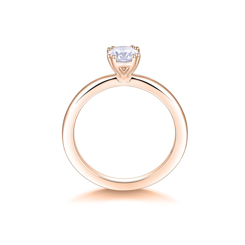 Neline – Förlovningsring i 18k Roséguld med diamant