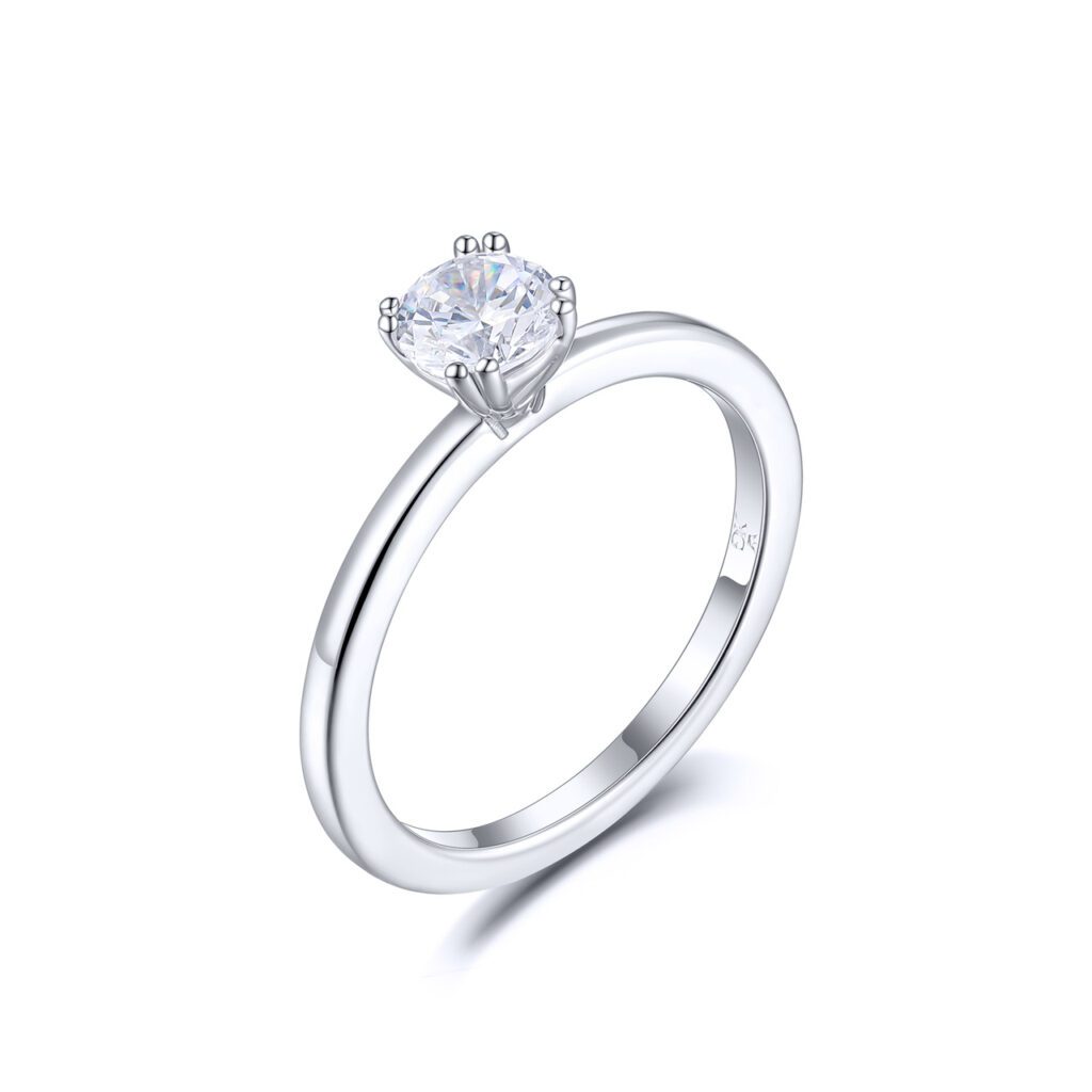 Neline – Förlovningsring i 950 Platina med diamant