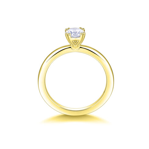 Neline – Förlovningsring i 18k Gulguld med diamant - Bild 2