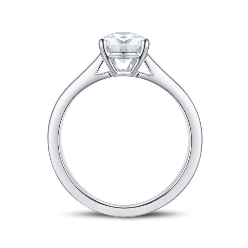 Nelly – Förlovningsring i 18k Vitguld med diamant