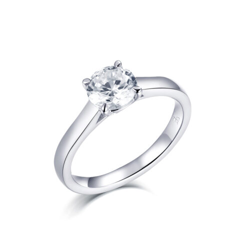 Nelly – Förlovningsring i 950 Platina med diamant