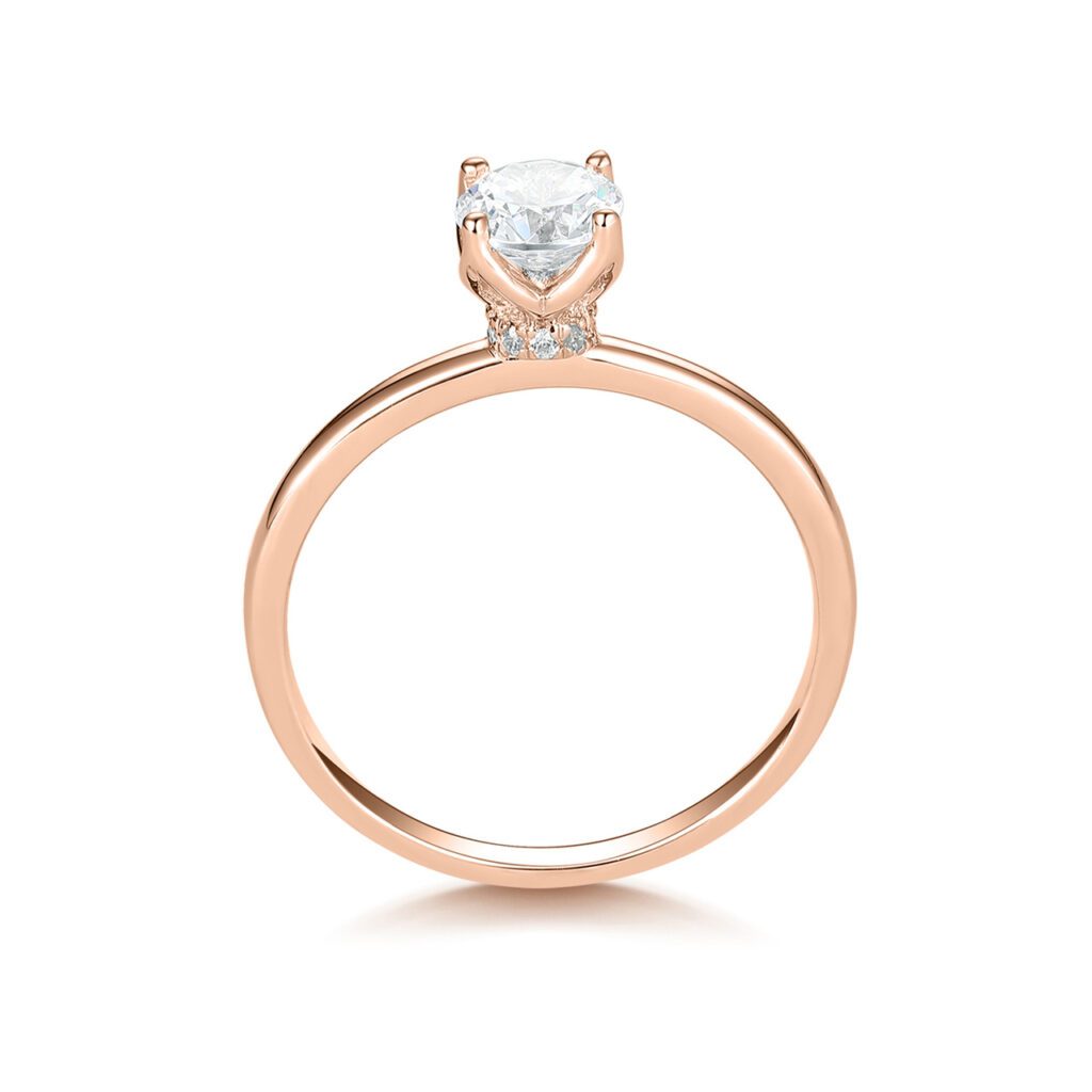 Nia – Förlovningsring i 18k Roséguld med diamant