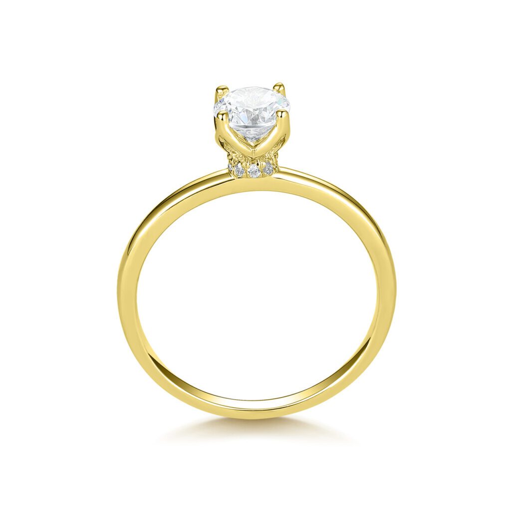 Nia – Förlovningsring i 18k Gulguld med diamant