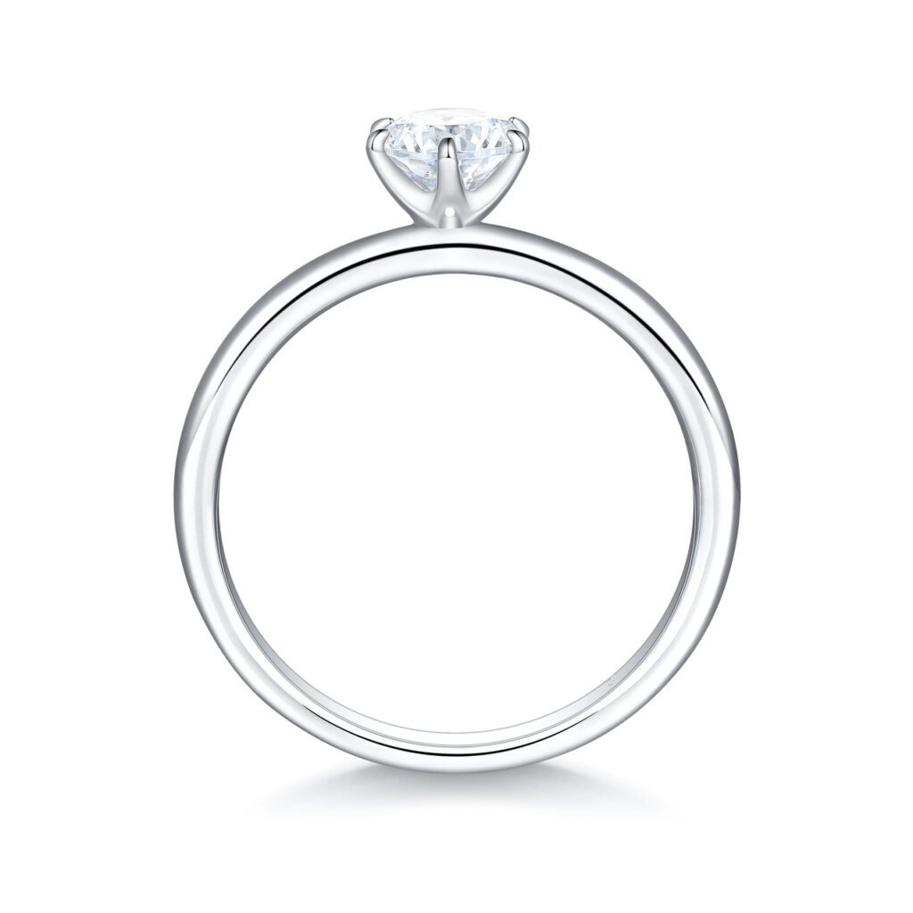 Nina – Förlovningsring i 18k Vitguld med diamant