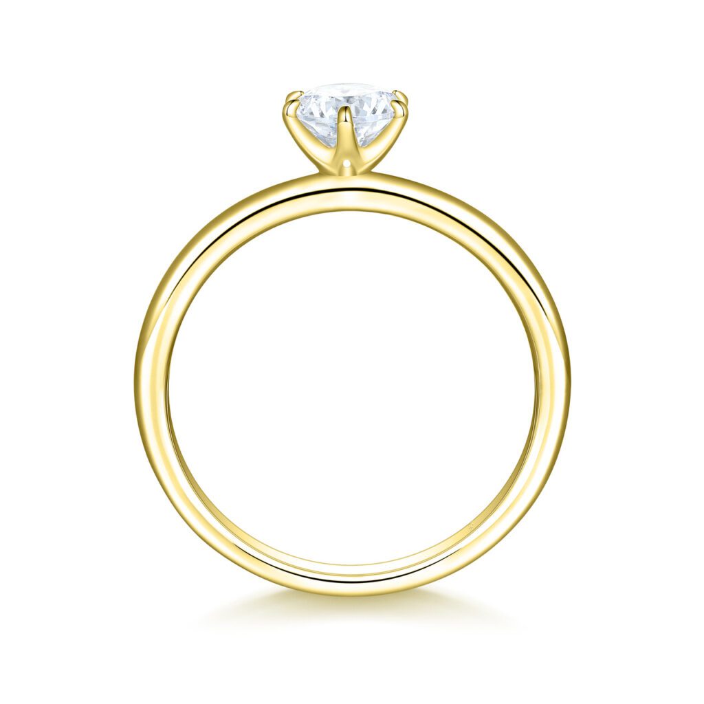 Nina – Förlovningsring i 18k Gulguld med diamant
