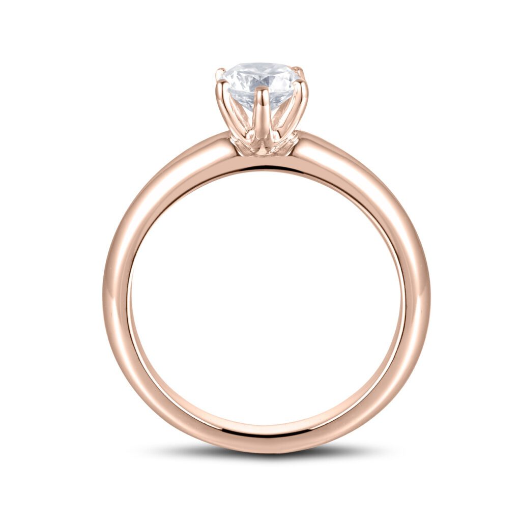 Reina – Förlovningsring i 18k Roséguld med diamant