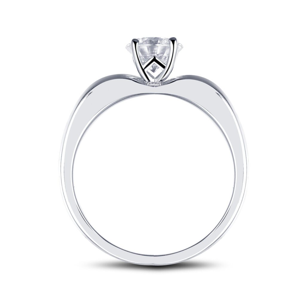 Rose – Förlovningsring i 18k Vitguld med diamant