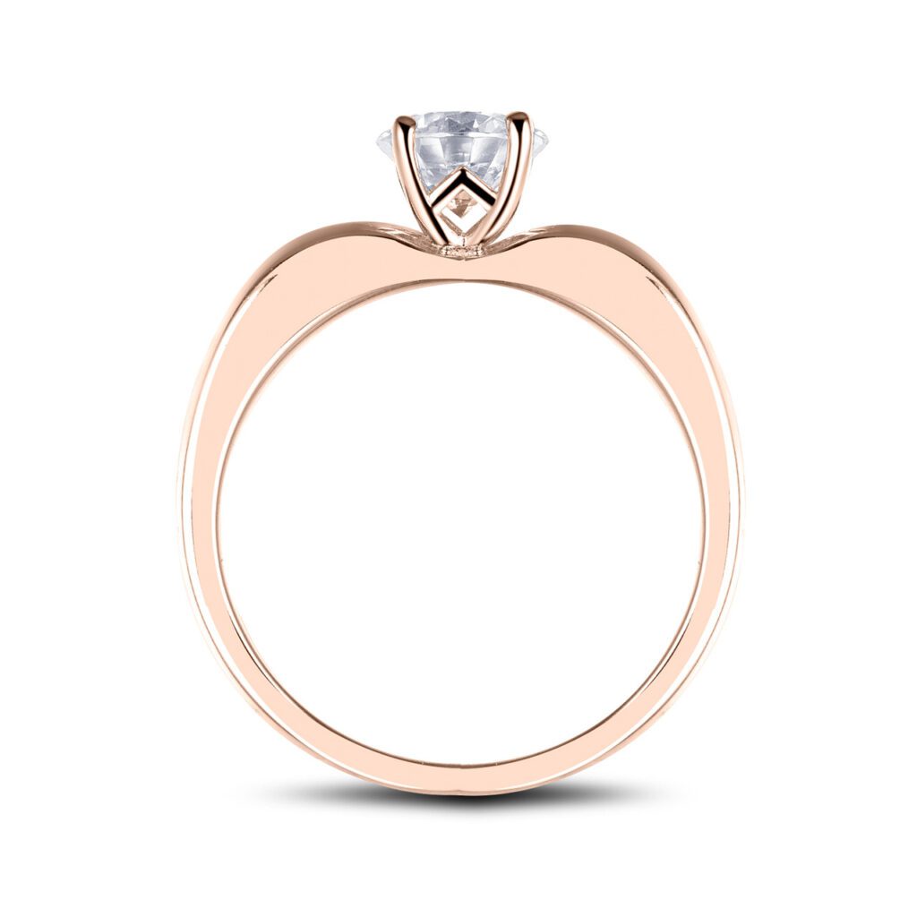 Rose – Förlovningsring i 18k Roséguld med diamant