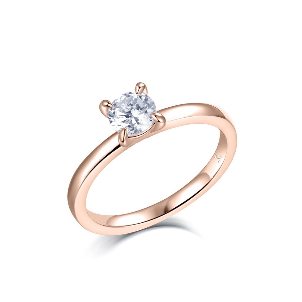 Silina – Förlovningsring i 18k Roséguld med diamant