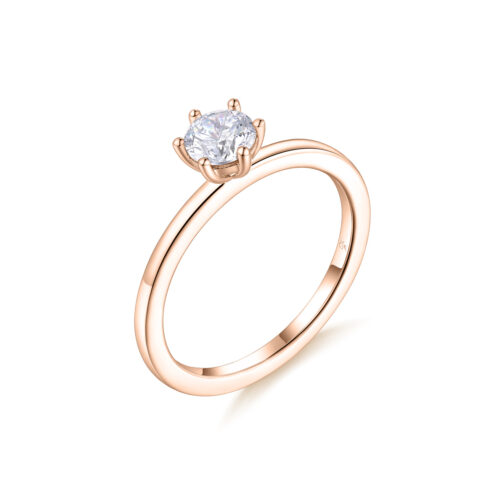 Sophia – Förlovningsring i 18k Roséguld med diamant