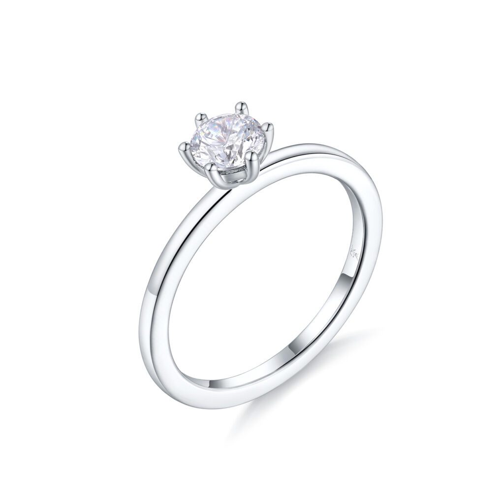 Sophia – Förlovningsring i 950 Platina med diamant