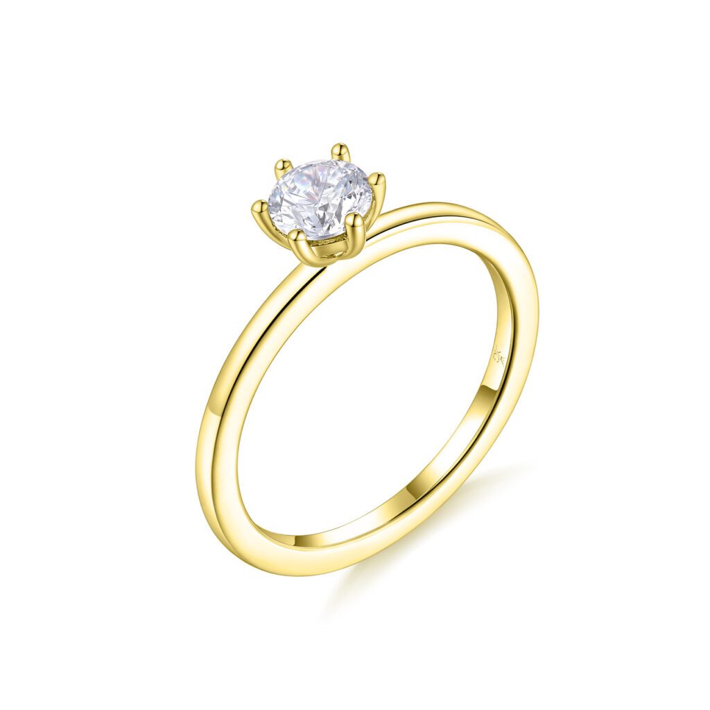 Sophia – Förlovningsring i 18k Gulguld med diamant