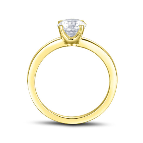 Veronica – Förlovningsring i 18k Gulguld med diamant - Bild 2