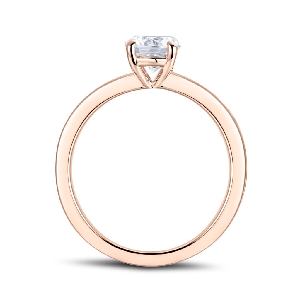 Vianne – Förlovningsring i 18k Roséguld med diamant