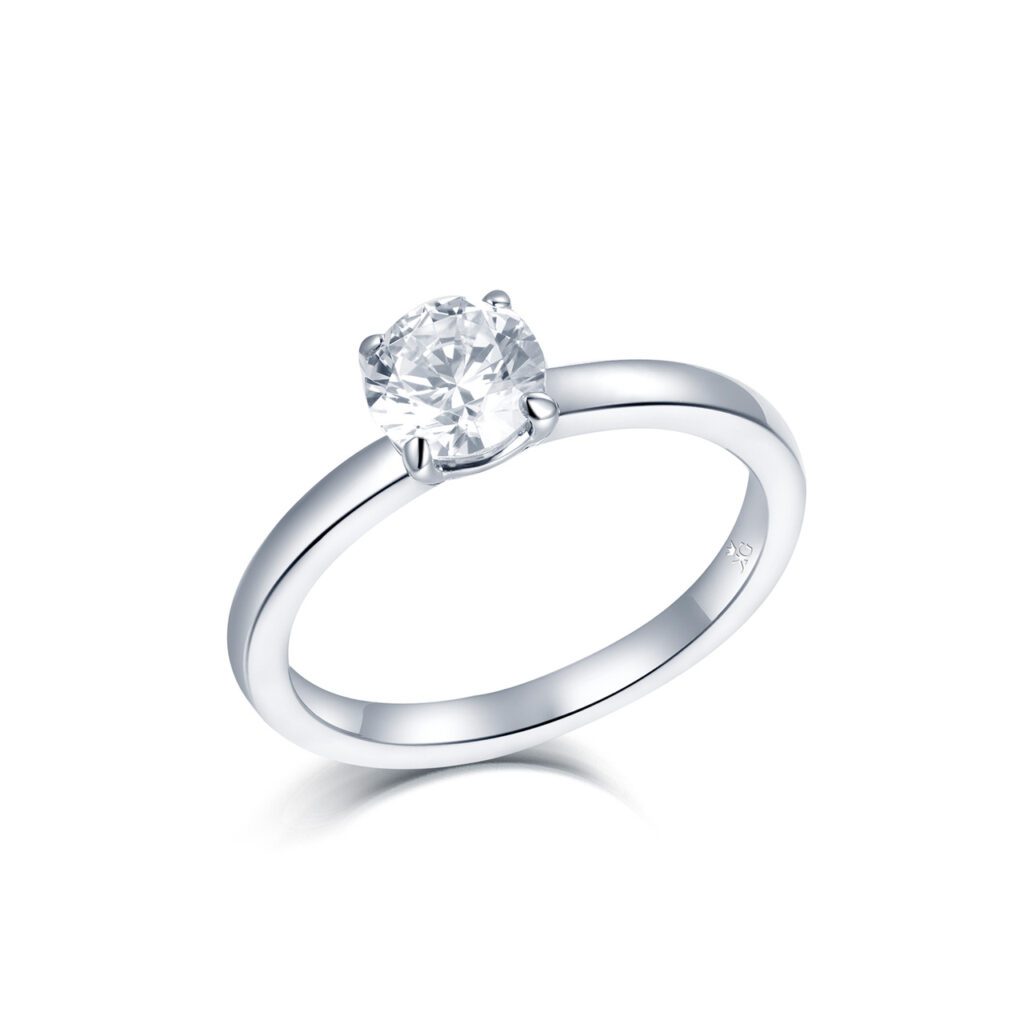 Vianne – Förlovningsring i 950 Platina med diamant