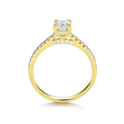 Ailani – Sidostensring med diamanter i 18k Gulguld - Bild 2
