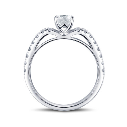 Alexa – Sidostensring med diamanter i 18k Vitguld - Bild 2