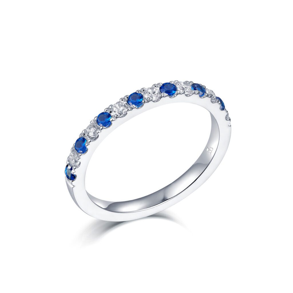 Alicia Safir/Diamant – Ringar med ädelstenar i 950 Platina