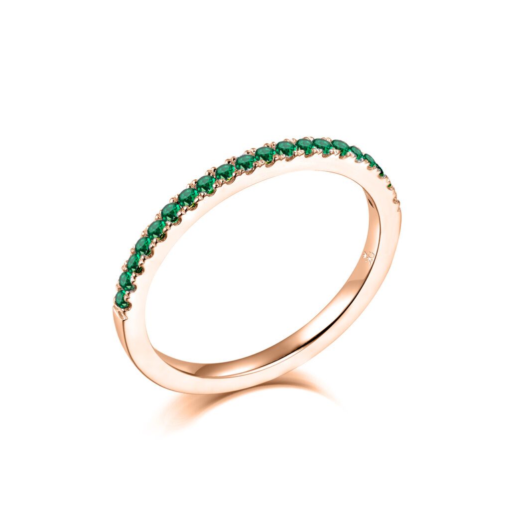Alicia Smaragd – Ringar med ädelstenar i 18k Roséguld