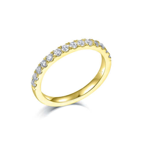 Alicia – Elegant alliansring i 18k Gulguld med diamanter