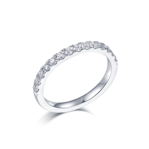 Alicia – Elegant alliansring i 950 Platina med diamanter