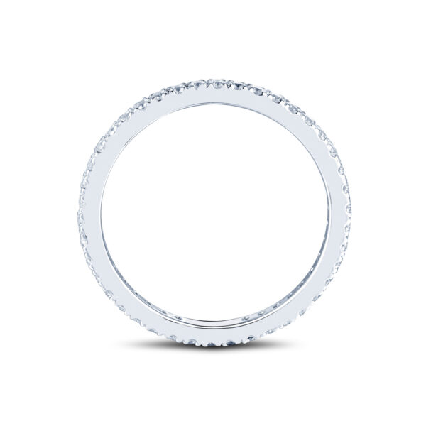 Alicia – Elegant alliansring i 18k Vitguld med diamanter - Bild 2