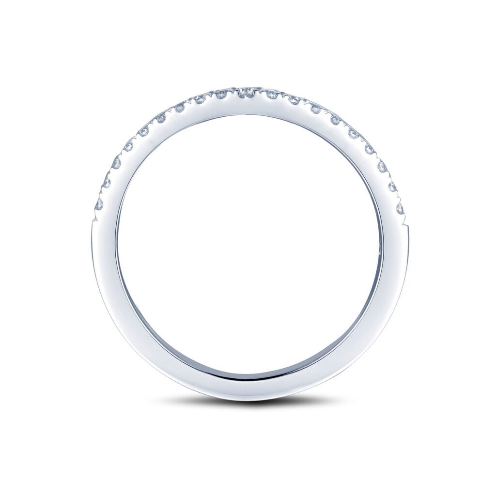 Alicia 0.21 carat – Elegant Halvallians i 18k Vitguld med diamanter
