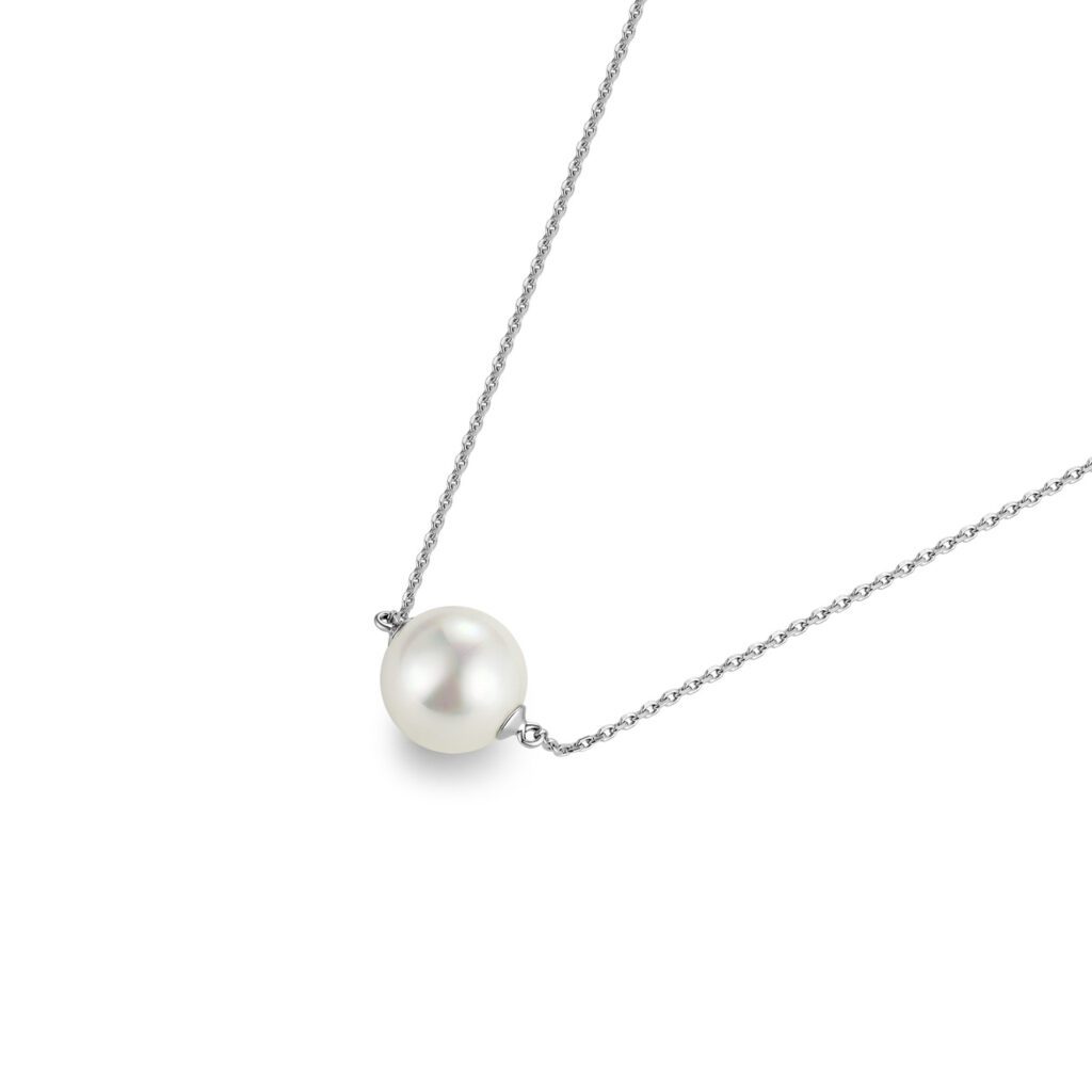 Amara – Elegant halsband i 950 Platina med odlad saltvattenspärla