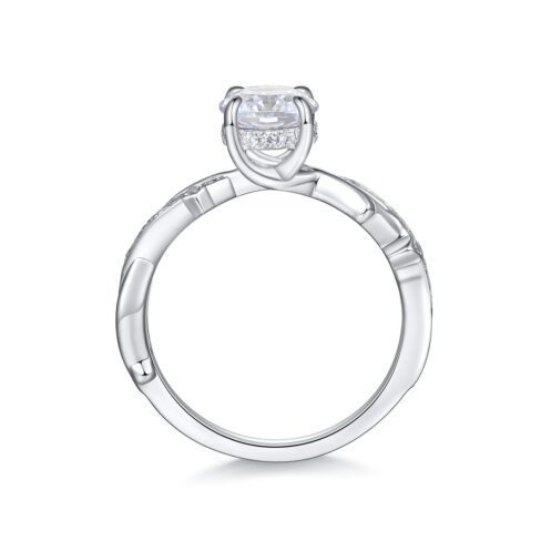 Aspen – Sidostensring med diamanter i 18k Vitguld - Bild 2