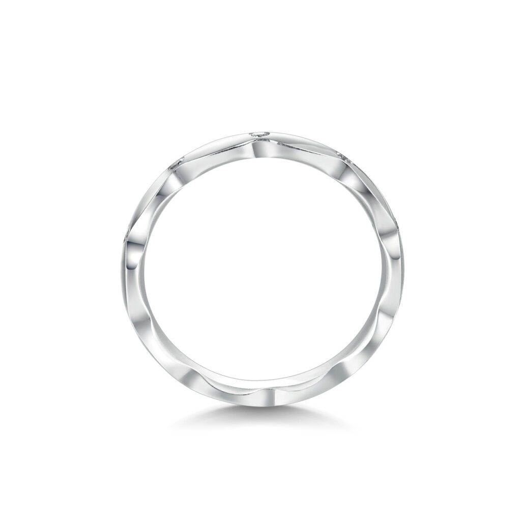 Birdie – Slät ring i 9k Vitguld