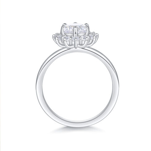 Brigette – Haloring i 18k Vitguld med diamant - Bild 2