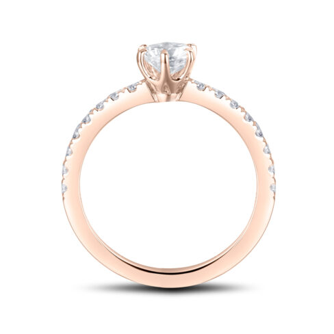 Catalina – Sidostensring med diamanter i 18k Roséguld - Bild 2