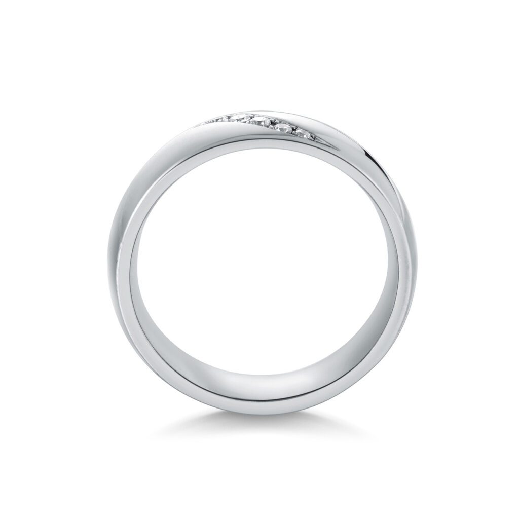 Clare – Slät ring i 14k Vitguld