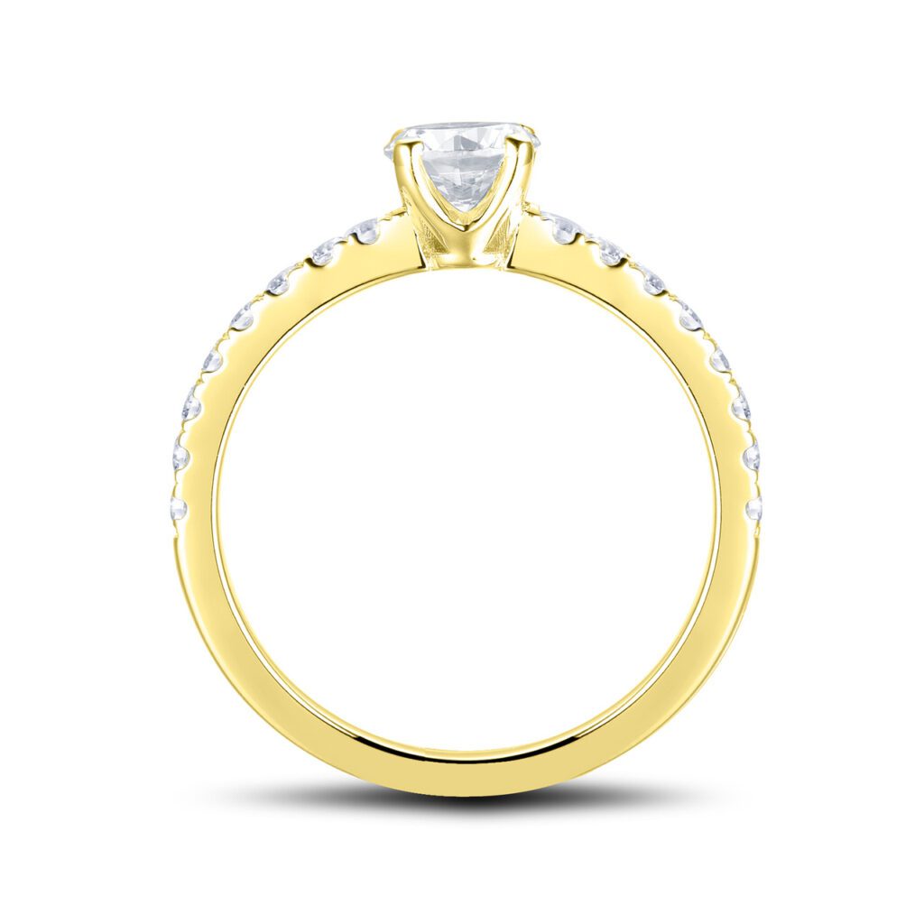 Claudia – Sidostensring med diamanter i 18k Gulguld