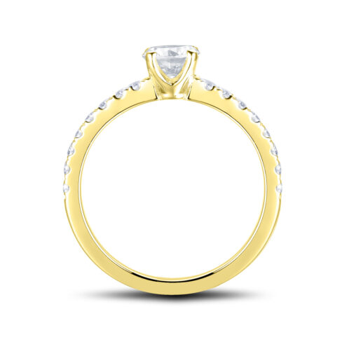Claudia – Sidostensring med ädelstenar i 18k Gulguld - Bild 2