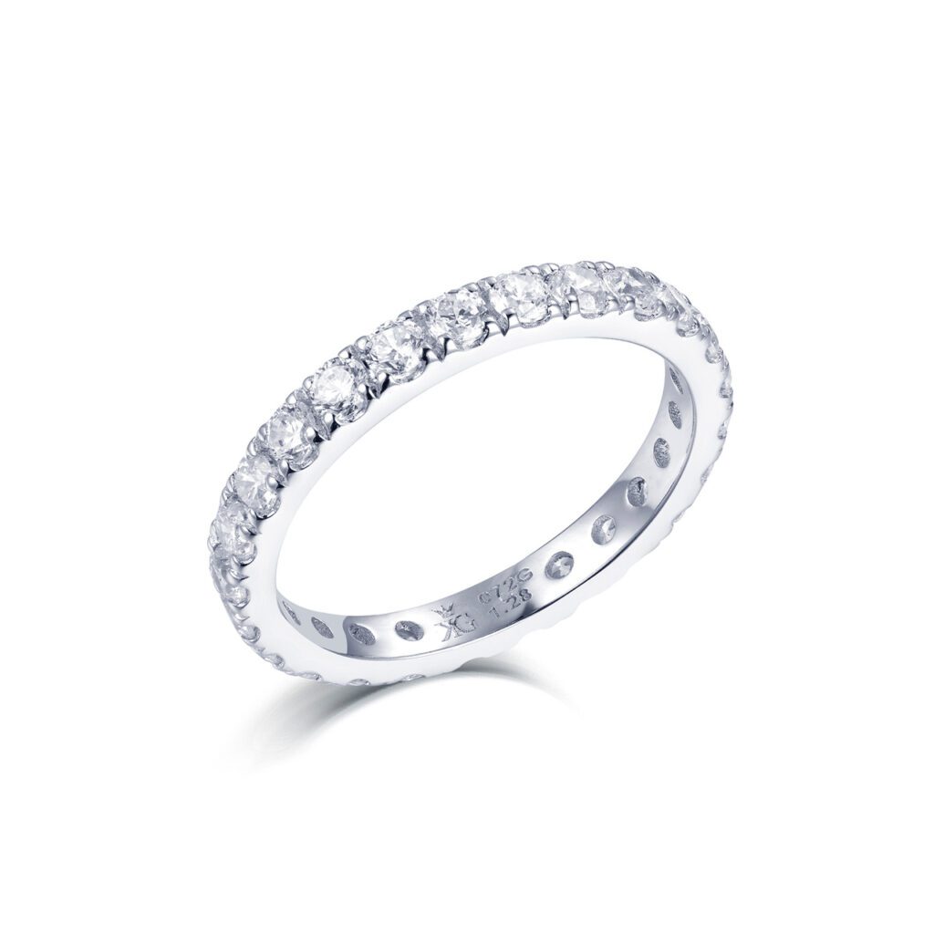 Eden 1.1 carat – Elegant Helallians i 18k Vitguld med diamanter