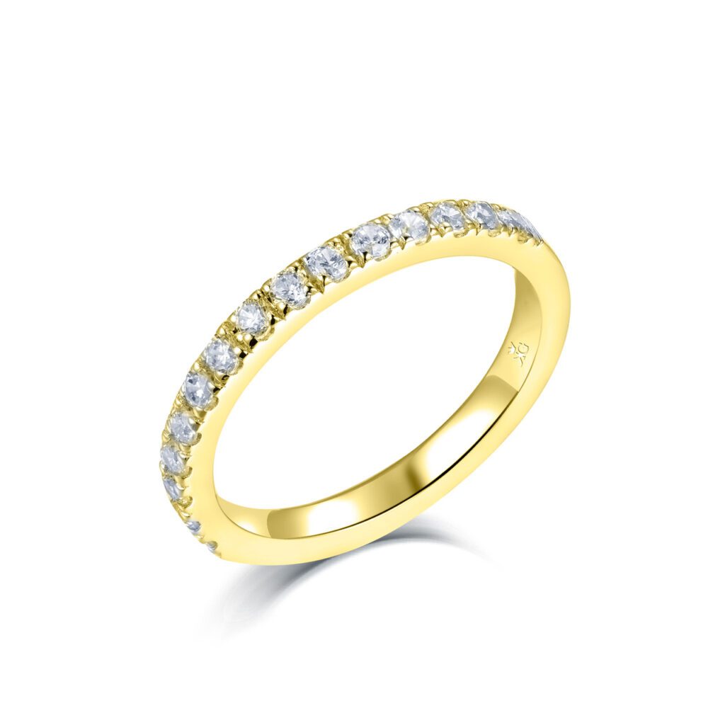 Eden 0.20 carat – Elegant Halvallians i 18k Gulguld med diamanter