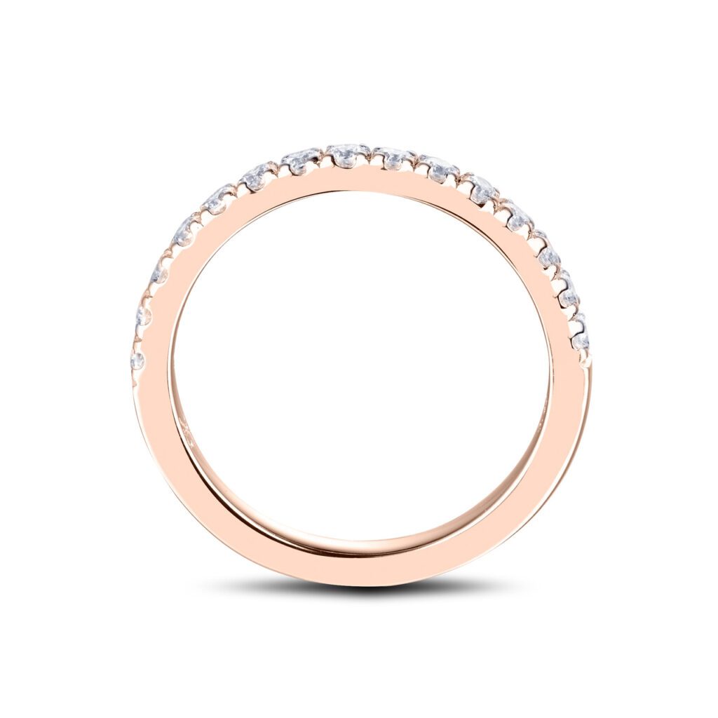 Eden 0.38 carat – Elegant Halvallians i 18k Roséguld med diamanter