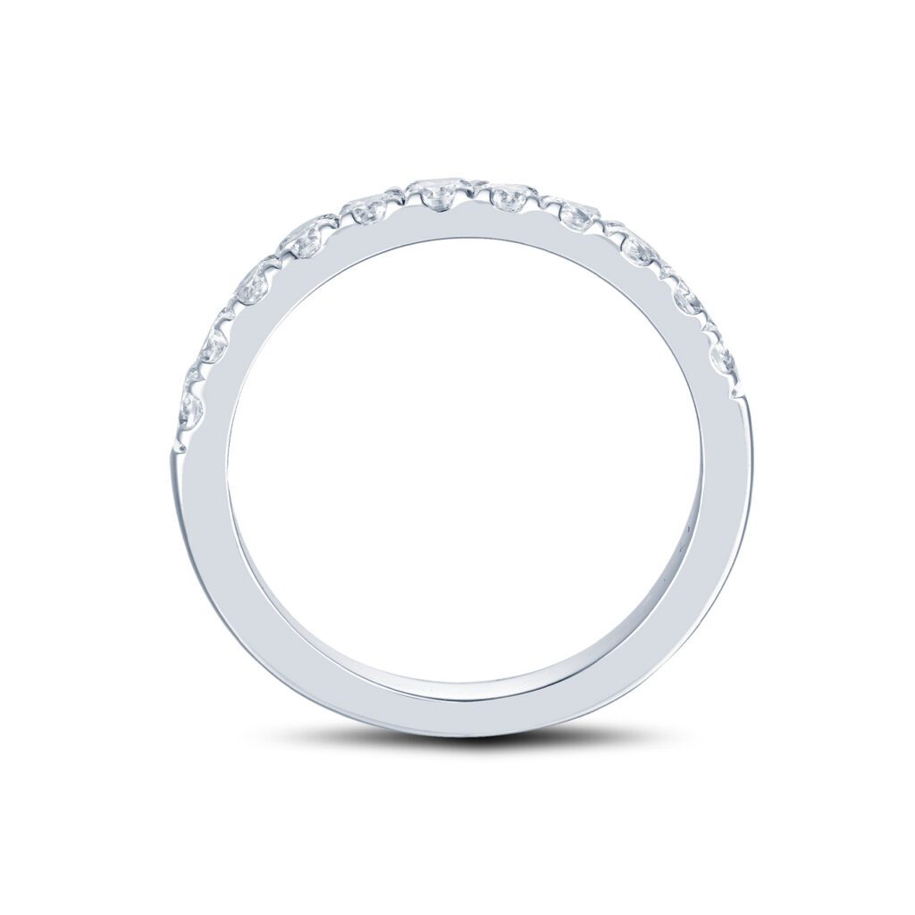 Eden 0.66 carat – Elegant Halvallians i 950 Platina med diamanter