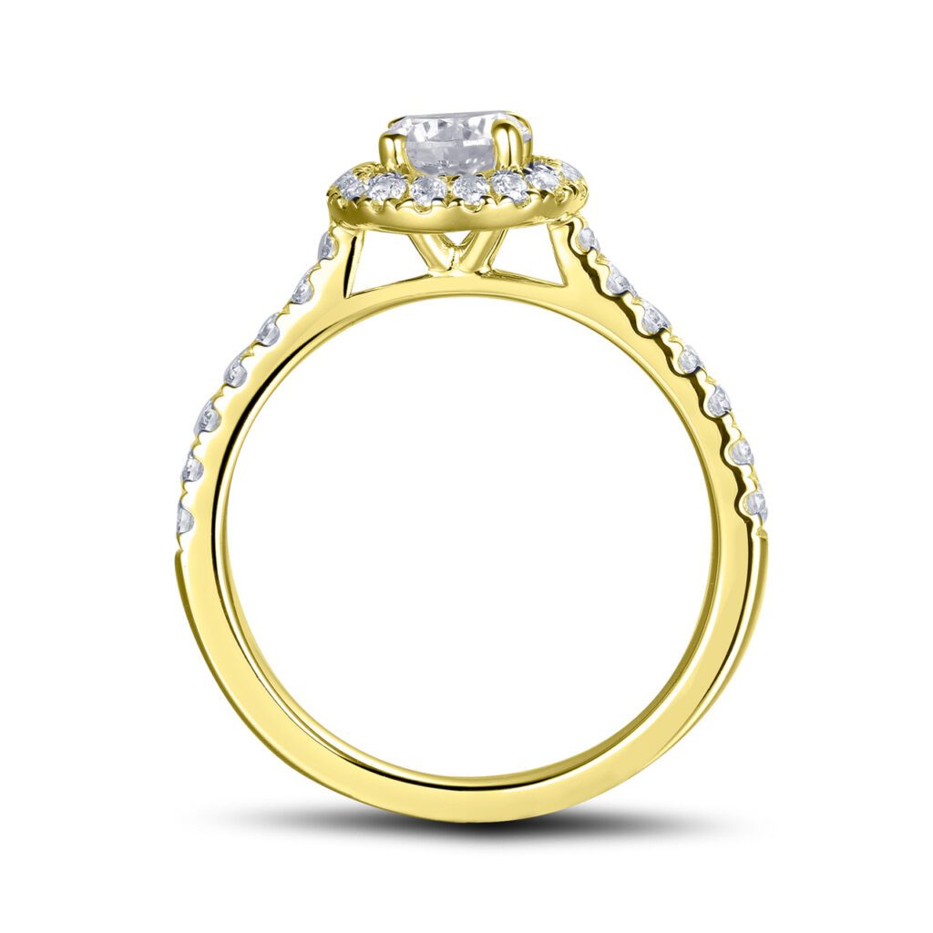 Emma – Haloring i 18k Gulguld med diamant