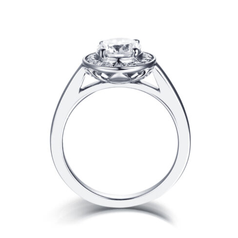Engla – Haloring i 950 Platina med diamant - Bild 2