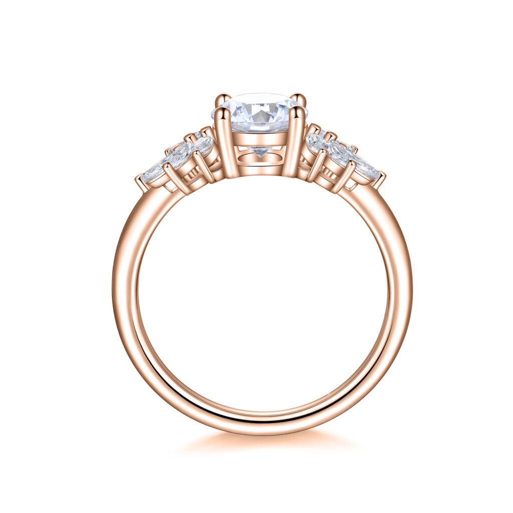 Evita – Flerstensring med diamanter i 18k Roséguld