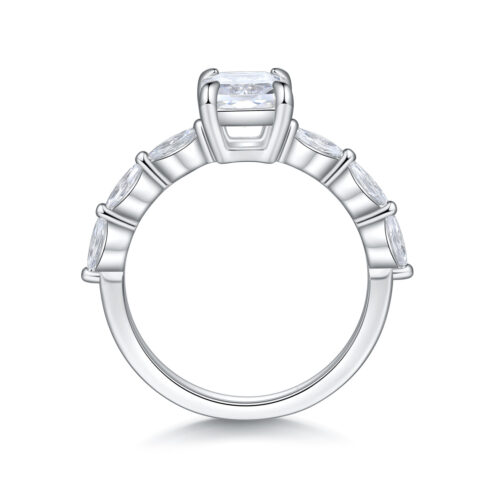 Fiona – Sidostensring med diamanter i 18k Vitguld - Bild 2