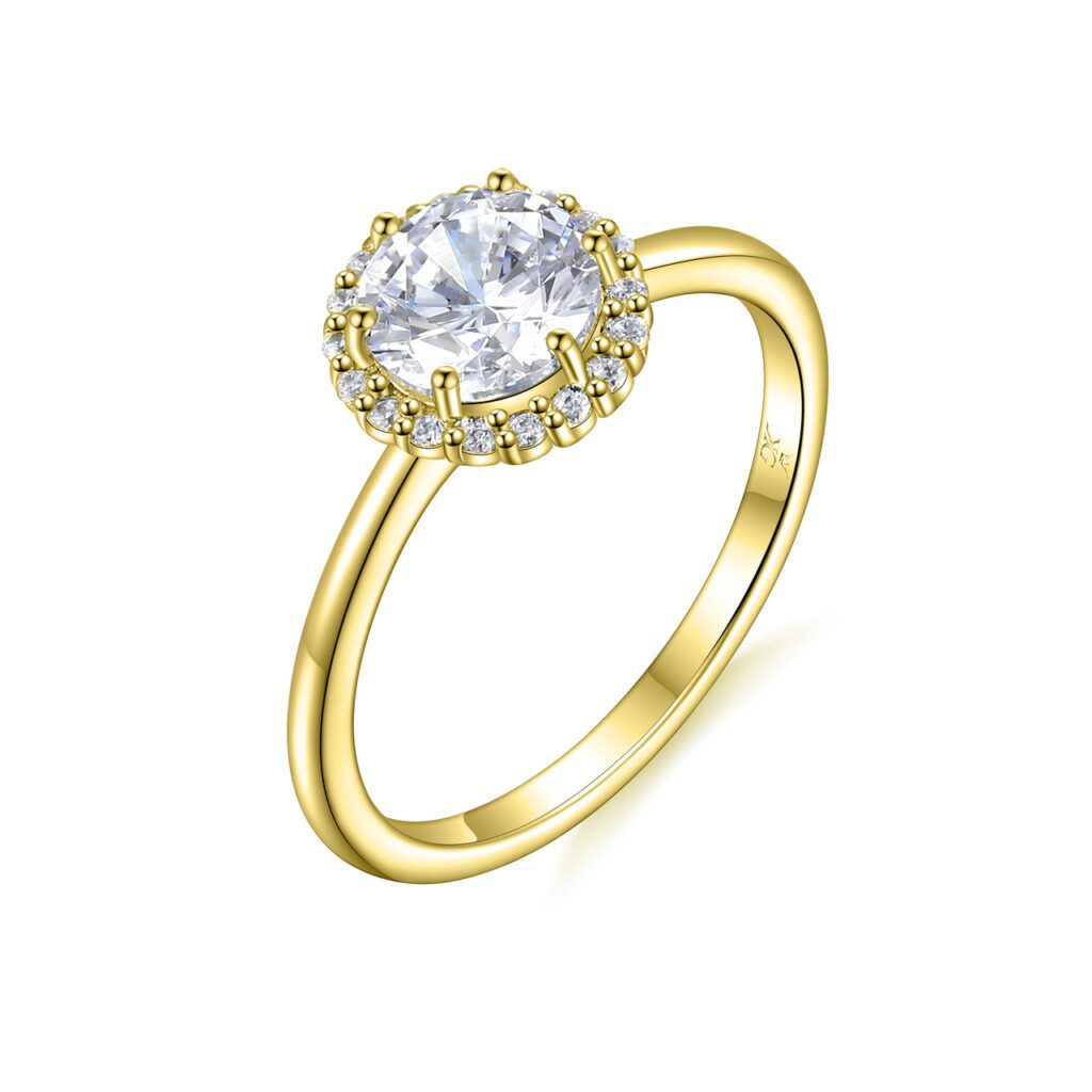 Hadley – Haloring i 18k Gulguld med diamant