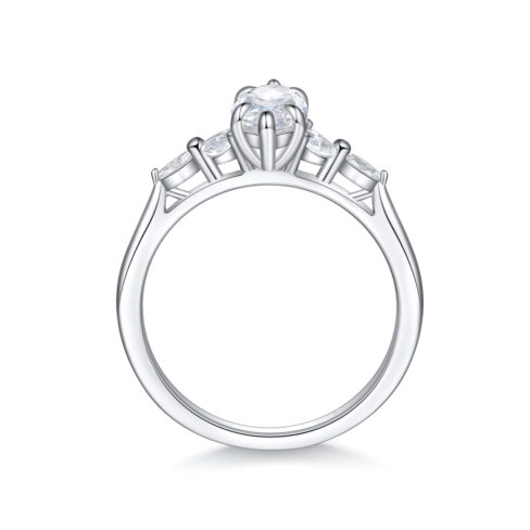 Hailey – Flerstensring med diamanter i 18k Vitguld - Bild 2